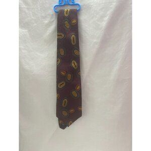 Desert Designs Burgundy Tie by Artist D. Ginginara 100% Italian Silk